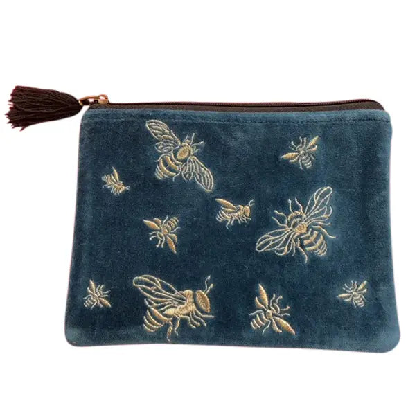 Embroidered Velvet Coin Purses