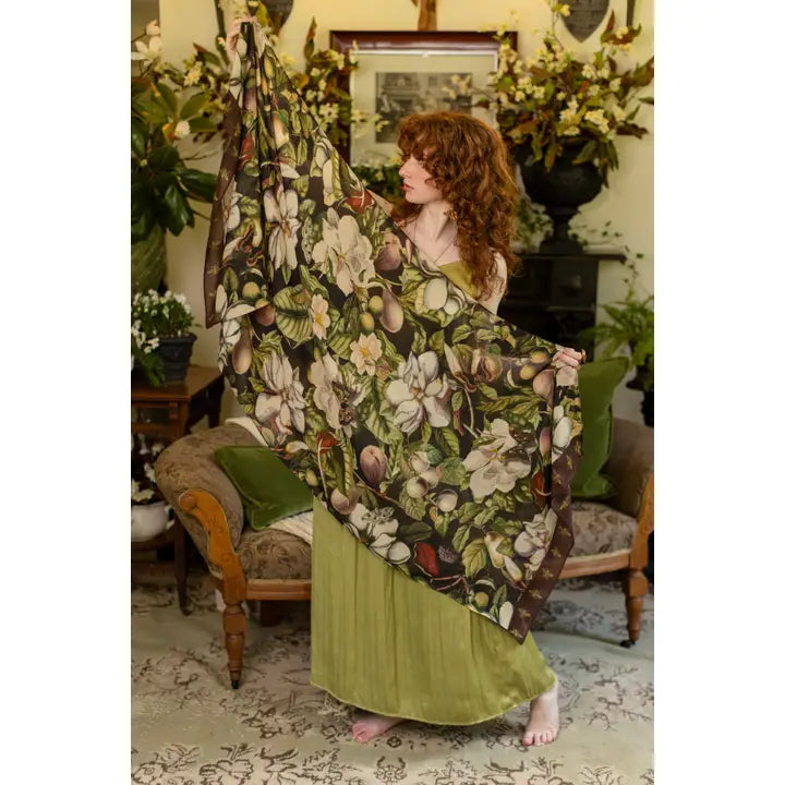 Stunning Floral + Bee scarf