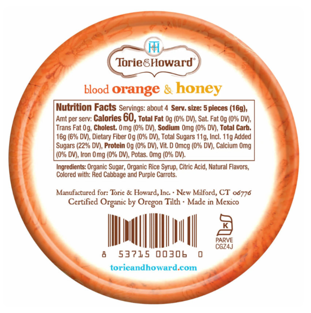 Hard Candy Pastilles - Blood Orange and Honey