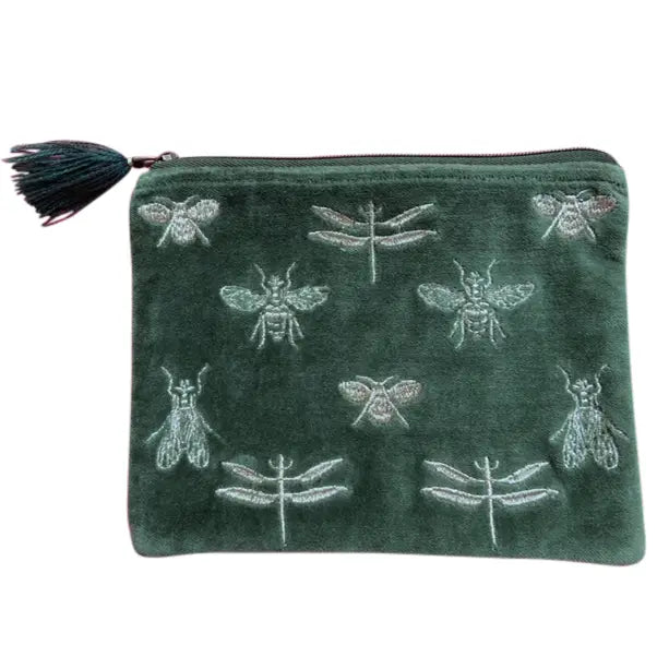 Embroidered Velvet Coin Purses