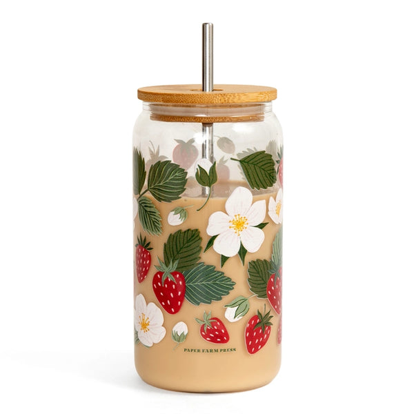Glass Can Drinking Cups - spring designs - The Honey Exchange