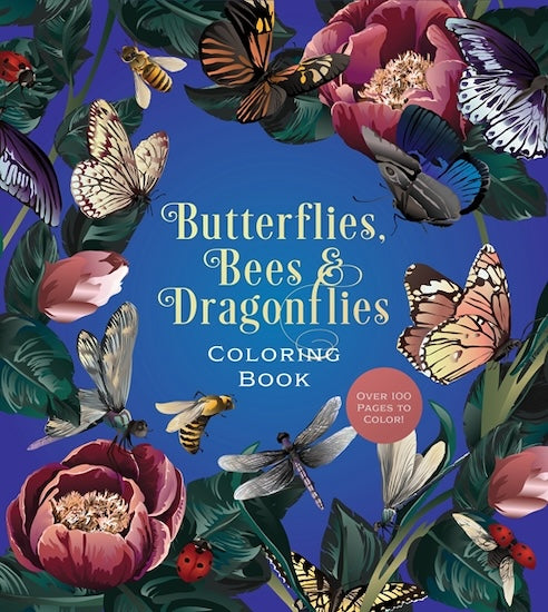 Butterflies, Bees, & Dragonflies Coloring Book