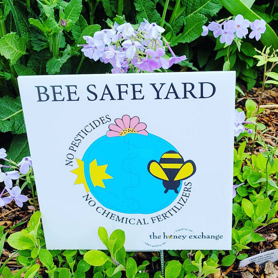 honey bee safe herbicide Bee Safe Yard Sign