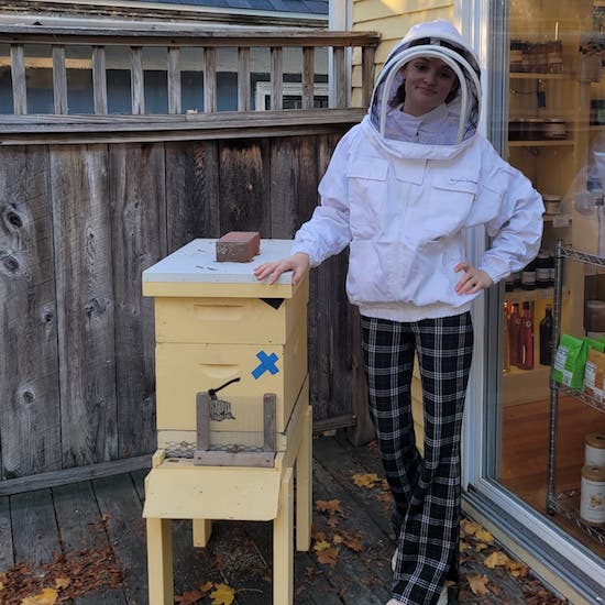 Beekeeping Jacket with Fencing Style Veil full view